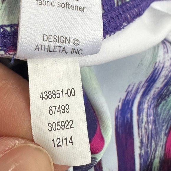 ATHLETA Leggings Tights Sonar Hail Storm Capri Workout Athleisure XS #438851-00 - Picture 3 of 6